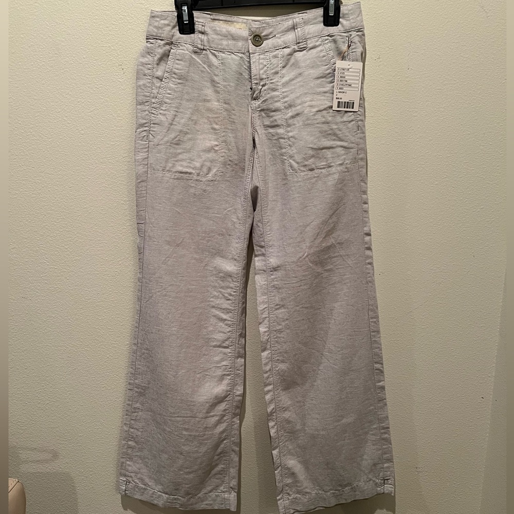Anthropologie wide-leg linen pants